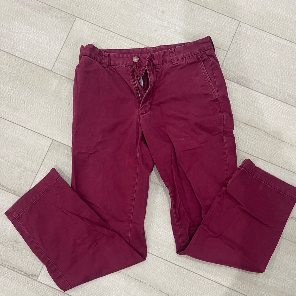 Maroon Vineyard Vines Slim fit breaker pants Corduroy. 30x30.
